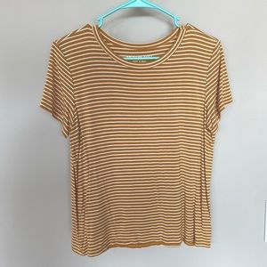 Soft & Sexy Yellow Striped American Eagle Tshirt